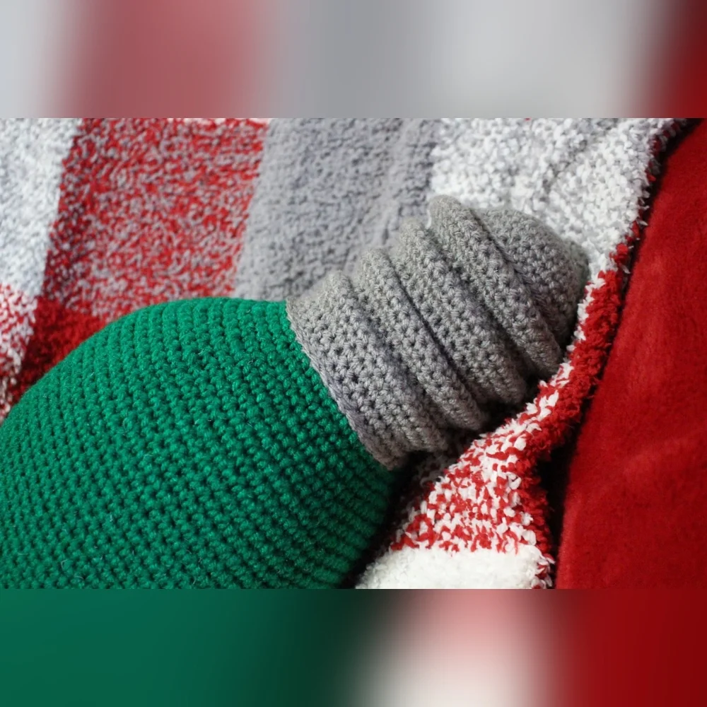 Handmade Holiday Light Pillow- Green